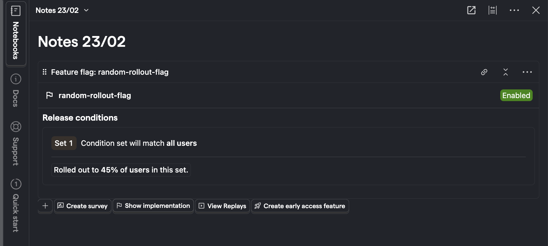 Feature flag to control session recordings